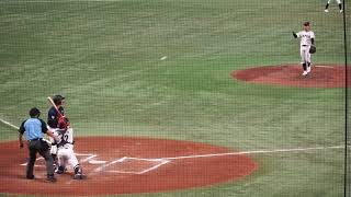 2023/8/28(月) 渡部聖弥(大阪商業大学) vs 東恩納蒼(沖縄尚学高校) サードゴロ