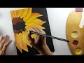 sunflower painting acrylic painting for beginners sunflower drawing