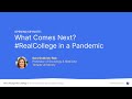 What Comes Next? #RealCollege in a Pandemic | Dr. Sara Goldrick-Rab