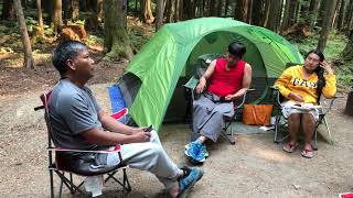 Camping at Cal Cheak Whistler British Columbia Canada