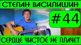 #44 Сердце чистое не плачет   Степан Василишин  видеоурок, слова и аккорды