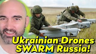 100s Of Ukrainian Drones SWARM Into Russia!