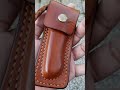 vacchetta leather pouch for victorinox