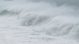 Monster Waves, Strong Winds and Torrential Rain - Typhoon Soudelor 4K Stock Footage Screener