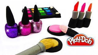 Пластилин Play Doh Лепим Набор Косметики из Пластилина Плей До своими руками. Поделки для детей