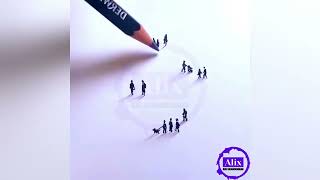 anamorphic letter, 3D, By Vamos, Drawing 3D, VamosART, 3D Dr