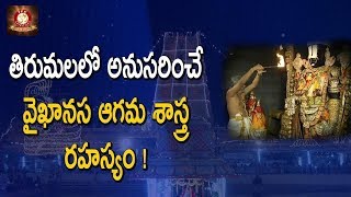 తిరుమలలో అనుసరించే వైఖానస ఆగమ శాస్త్ర రహస్యం! | Vaikhanasa Agama Sastra Facts | TFC Spiritual