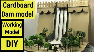 Dam working model out of cardboard and paper | How to make dam working model out of cardboard | DIY