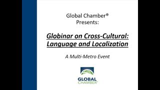 Globinar on Cross-Cultural: Language and Localization