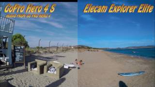 Gopro hero 4 vs Elephone Elecam Explorer Elite 4k side by side with audio comparison