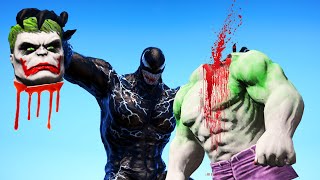 Crazy Joker-Hulk VS Venom Epic Battle GTA 5 | Redux Mango