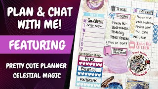 Plan \u0026 Chat with me Ft. Pretty Cute Planner Celestial Magic