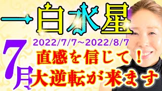 【一白水星】2022年7月🌟❝直感を信じて！大逆転が来ます❞一白水星の星の方の運の流れをお伝えします