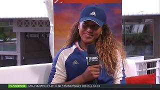Naomi Osaka - Roland Garros Tennis Channel Desk Visit