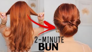 2-MINUTE BUN HAIR TUTORIAL ❤️