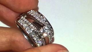 14kt 1.00 TCW Diamond solitaire enhancer, wrap, ring guard