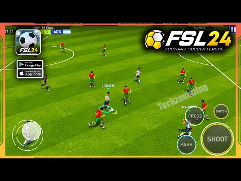 Jugabilidad de la liga de fútbol FSL24 (Android, iOS)