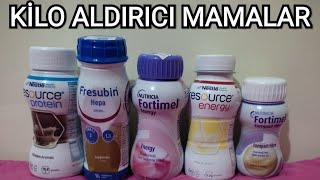 KİLO ALDIRICI MAMA NUTRİVİGOR/FORTİMEL/ RESOURCE/ FRESUBİN MAMALAR KİLO ALMA VE BESLENME MAMASI