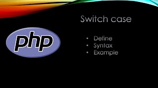 Switch case in php. #phpprogramming