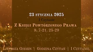 #GodzinaCzytań | I Czytanie | 23 stycznia 2025