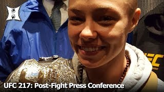 UFC 217 Post-Fight Press Conference: #AndNew UFC Champs St-Pierre, Dillashaw + Namajunas (LIVE!)
