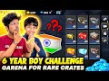 6 Year old Boy Challenge Garena 😱Gifting All New/Rare Bundles 🥰In Noob Account-Garena Free Fire