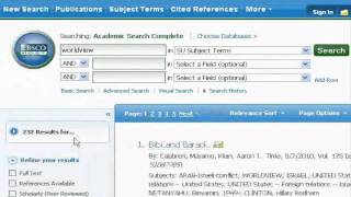Database Search Tips: Subject v. Full Record