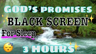 GOD'S PROMISES // FAITH // STRENGTH IN JESUS // 3 HOURS #blackscreen #sleep #rivers