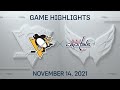 NHL Highlights | Penguins vs. Capitals - Nov. 14, 2021