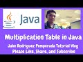 Multiplication Table in Java