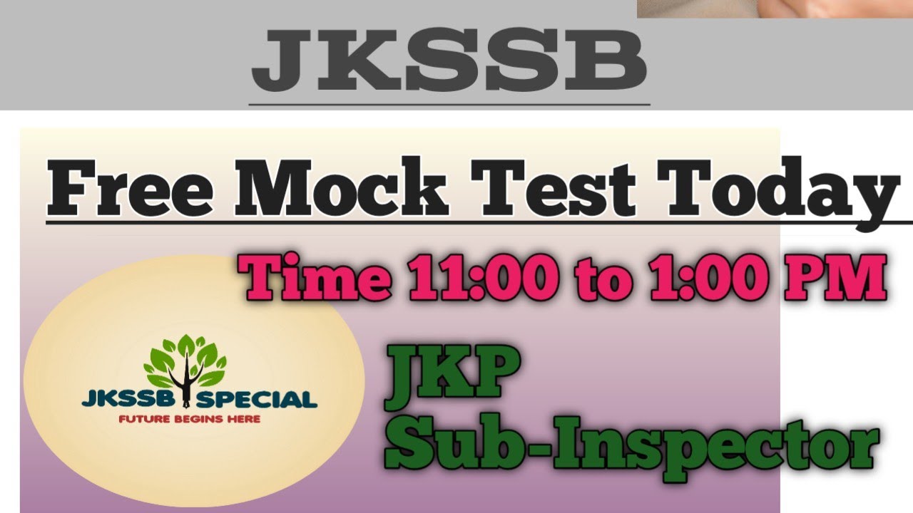 Mock Test For JKPSI Today. - YouTube