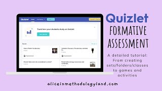 Quizlet - A detailed tutorial: From creating sets/folders/classes to games and activities
