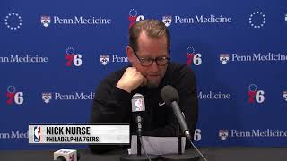 Sixers Nick Nurse Reacts to Losing 5th Straight to Nets + Defends Paul George Ugly Night