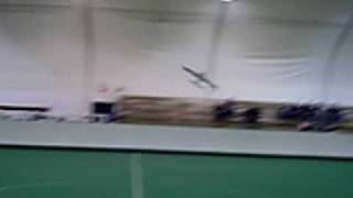 WHAM FunFly - A 3D plane hits the roof and recovers.