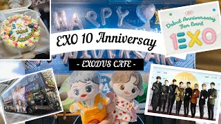 Vlog| 0409 EXO 出道十周年活動(上）｜ 香港Exodus cafe開箱｜엑소 사랑하자｜ with Gigi