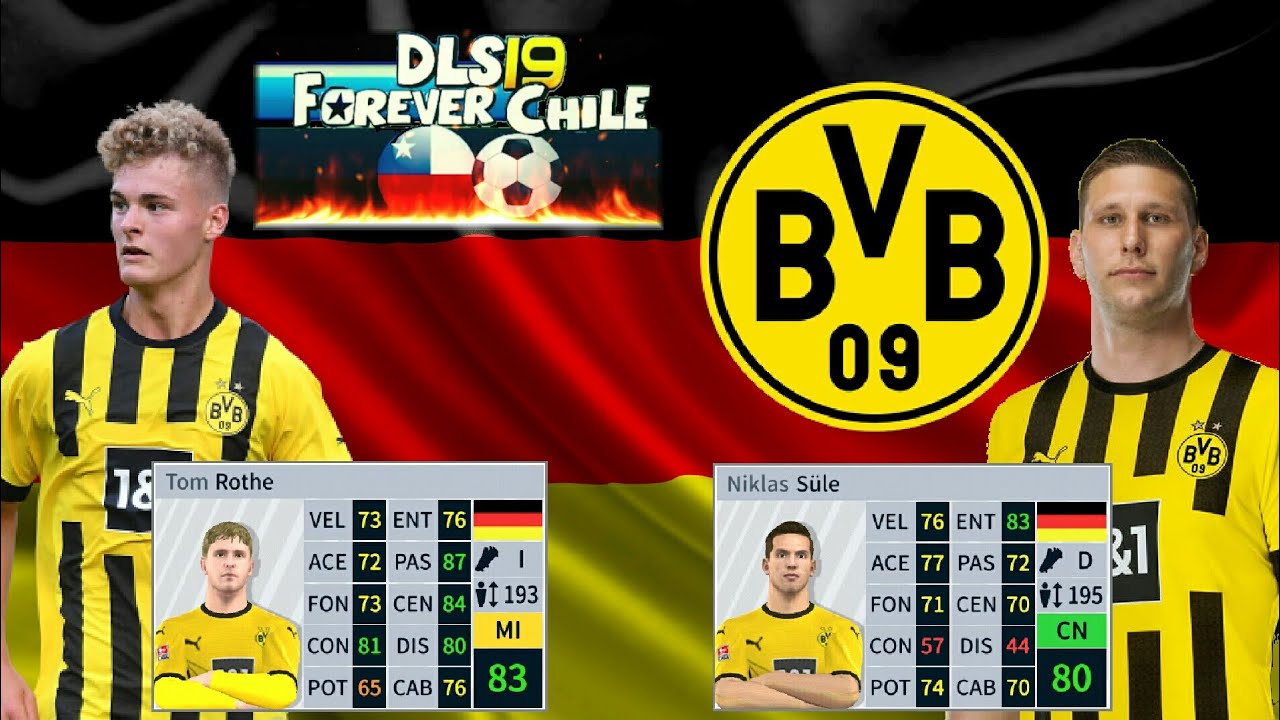 🔥PLANTILLA DEL BORUSSIA DORTMUND🇩🇪2023⚽🏆 PARA EL DLS 19, CON SUS ...