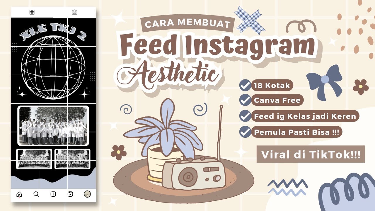 Cara Membuat Feed Ig Kelas Tema Black Di Canva || Feed Ig Kelas ...