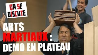 Arts martiaux : ils détruisent des tuiles en plateau ! - Ça se discute