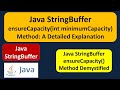 Java StringBuffer ensureCapacity(int minimumCapacity) Method: A Detailed Explanation | Java Tutorial