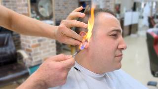 Authentic Turkish Barbershop! ASMR Relaxing Haircut, Shaving \u0026 Head Massage