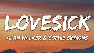 Alan Walker & Sophie Simmons - Lovesick (Lyrics)