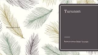 Rumus-rumus Dasar Turunan