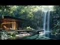 serene waterfall jazz retreat relaxing jazz music with nature sounds for deep relaxation