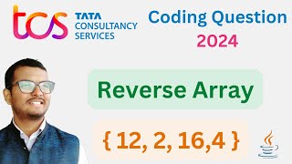 Reverse a given Array || TCS NQT 2024 preparation || Java || Hindi