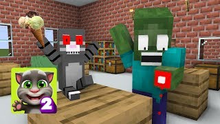 Monster School : Babysitting Talking Tom 2 - Minecraft Animation
