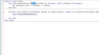 Learning VB.NET (Visual Basics) tutorial 18 - Parameters and arguments