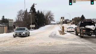 Broadway Minot ND after snowstorm November 2024