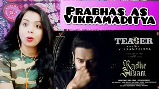 Radheshyam Teaser |  Prabhas as Vikramaditya | Character Teaser | Radhe Shyam |  Reaction