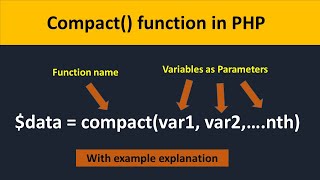 Compact function in PHP || Explanation with example || PHP tutorial || Online Study For CS