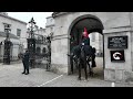 this man got told off twice the lady guard moves the horse forward immediately